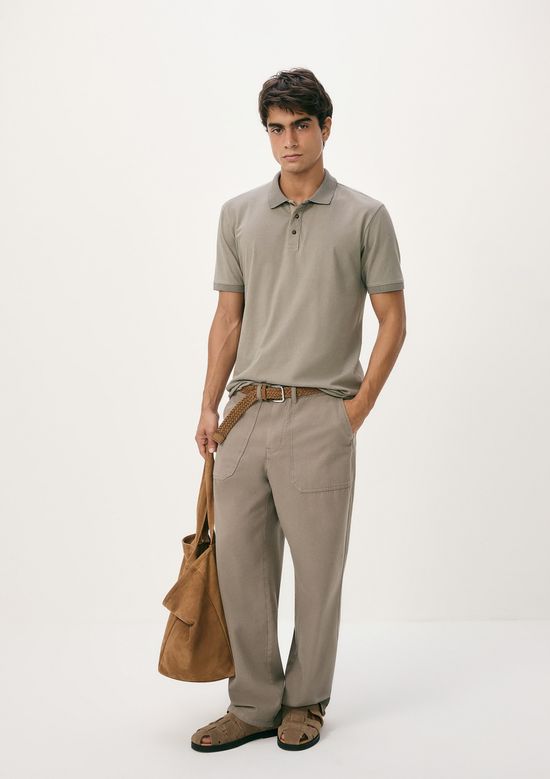 Foto do produto: Camisa Polo Masculina Malha Sarjada - Verde