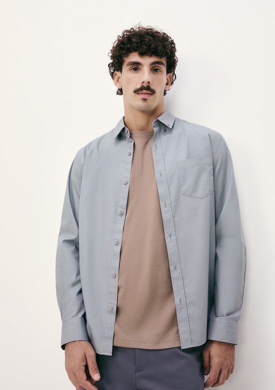 Foto do produto: Camisa Básica Masculina Manga Longa Slim - Cinza