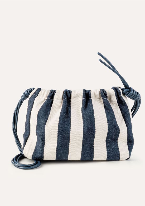 Foto do produto: Bolsa Bucket Feminina Listrada - Azul