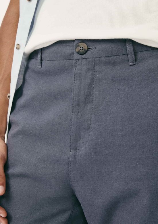 Foto do produto: Bermuda Masculina Reta Com Linho - Cinza