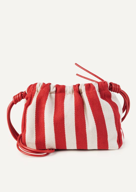 Foto do produto: Bolsa Bucket Feminina Listrada - Vermelho