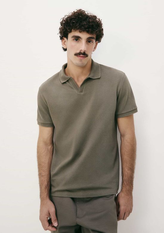 Foto do produto: Camisa Polo Masculina Manga Curta Texturizada - Verde