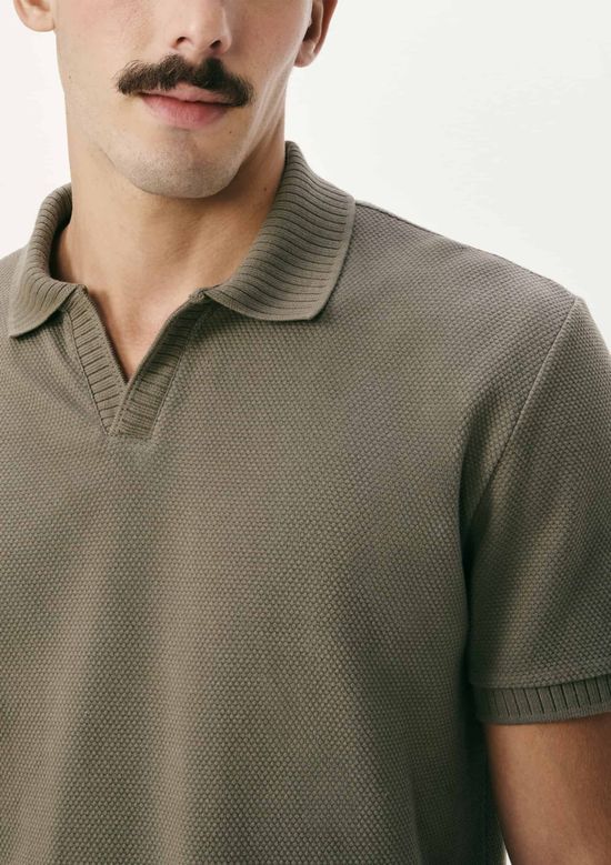 Foto do produto: Camisa Polo Masculina Manga Curta Texturizada - Verde