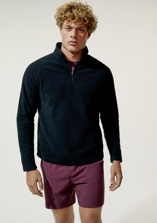 Foto do produto: Blusão Esportivo Masculino Gola Alta Com Zíper - Preto