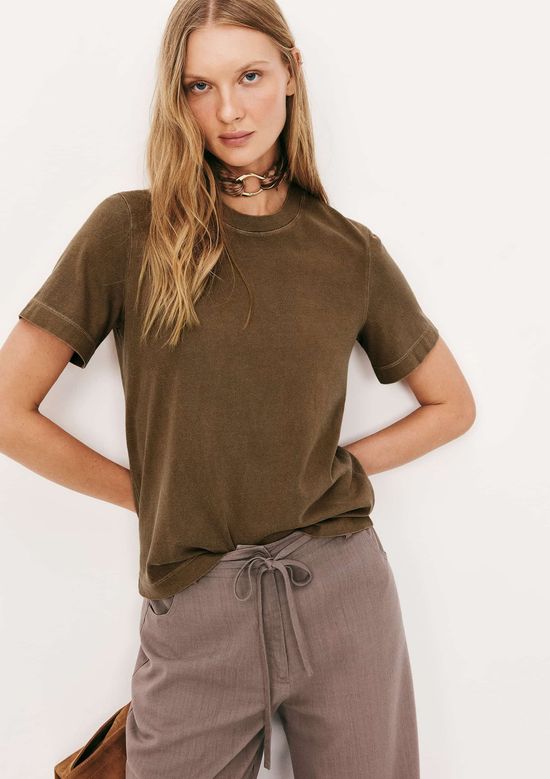 Foto do produto: Camiseta Básica Feminina Estonada Soft - Marrom
