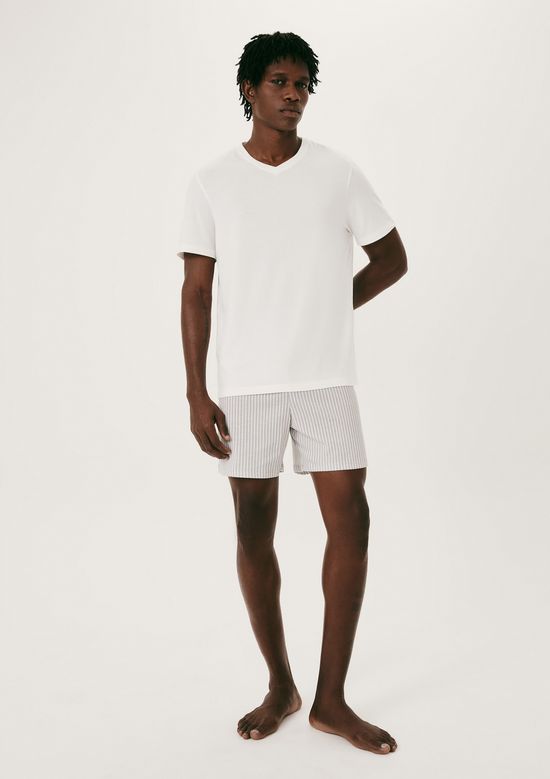 Foto do produto: Pijama Curto Masculino Com Samba Canção - Off white
