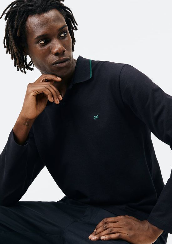 Foto do produto: Polo Masculina Regular Em Piquet - Preto