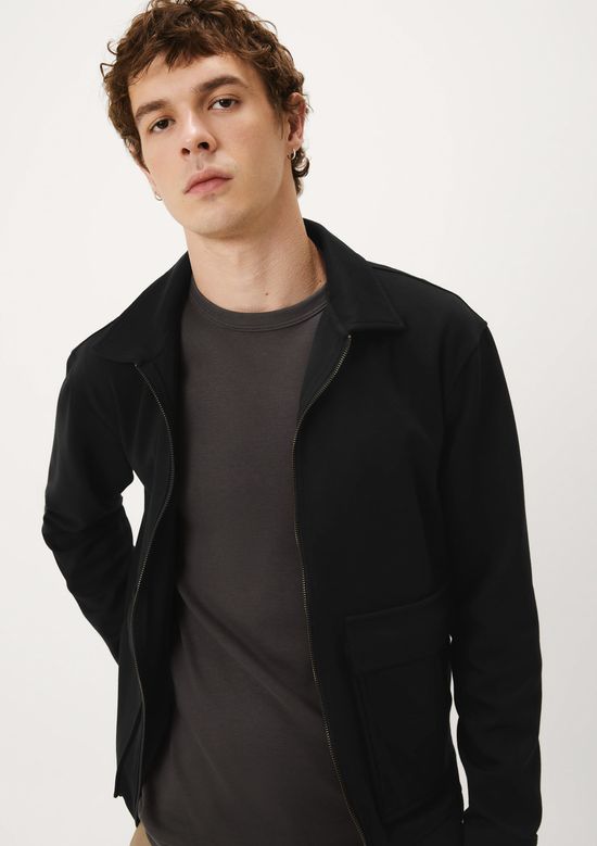 Foto do produto: Jaqueta Masculina Alfaiataria Em Malha Premium - Preto