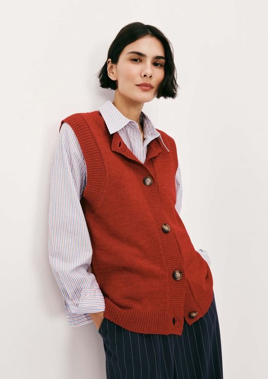Foto do produto: Colete Feminino Em Tricô Leve - Vermelho