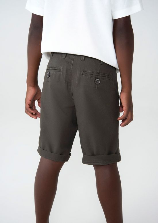 Foto do produto: Bermuda Básica Infantil Menino Em Sarja  - Verde