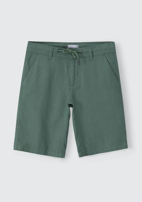 Foto do produto: Bermuda Infantil Menino Com Linho - Verde