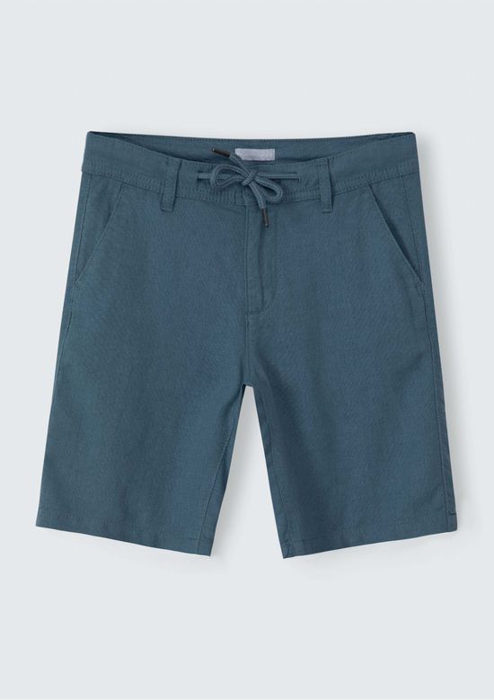 Foto do produto: Bermuda Infantil Menino Com Linho - Azul