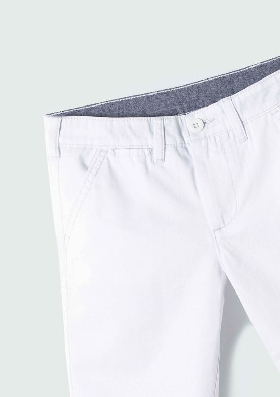 Foto do produto: Bermuda Básica Infantil Menino Em Sarja  - Branco