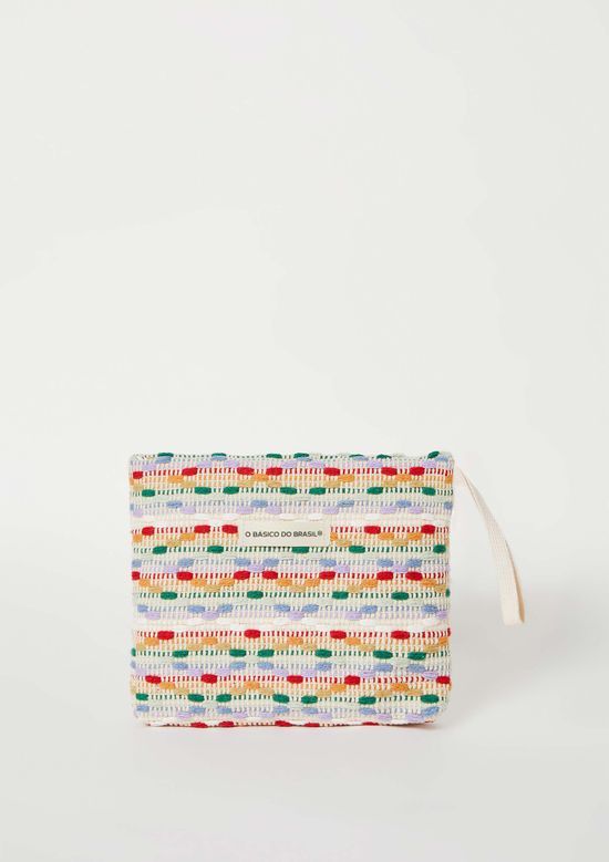 Foto do produto: Necessaire Feminina Texturizada Multicolorida - Off white