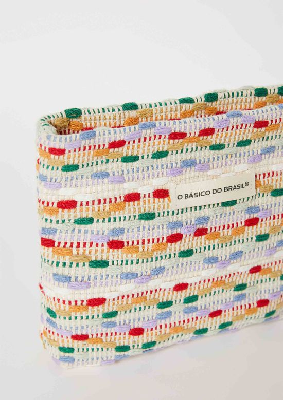 Foto do produto: Necessaire Feminina Texturizada Multicolorida - Off white