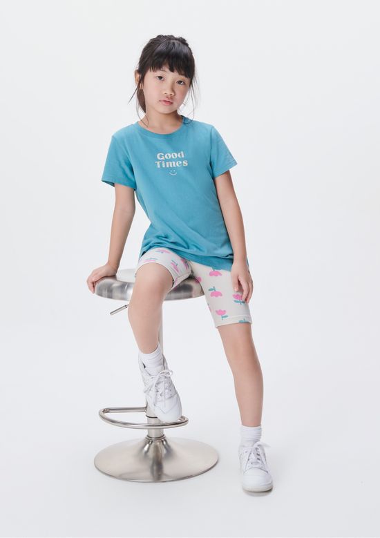 Foto do produto: Conjunto Infantil Menina Curto Com Estampa - Azul