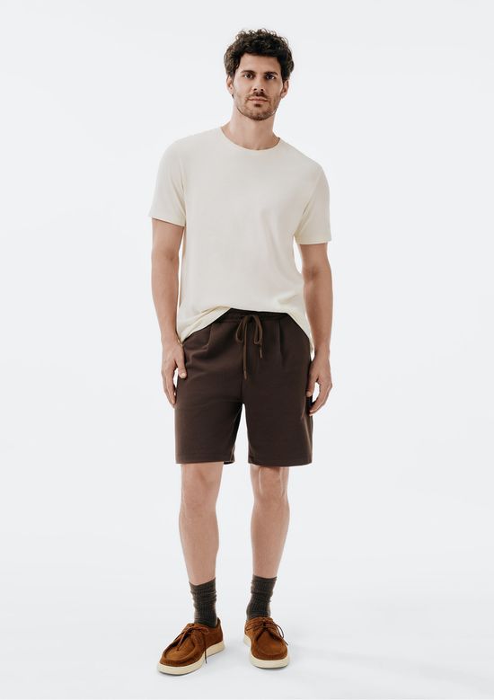 Foto do produto: Bermuda Masculina em Moletom Piquet - Marrom