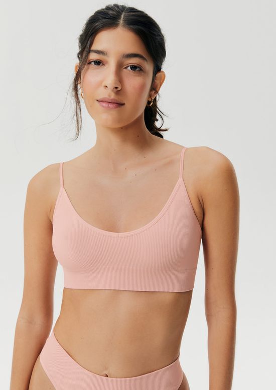 Foto do produto: Top Básico Sem Costura Canelado - Rosa