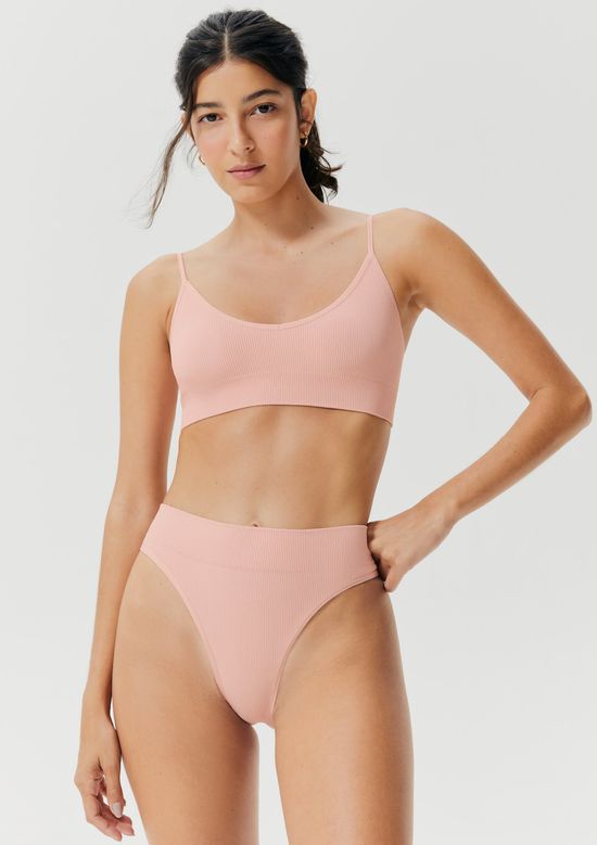 Foto do produto: Top Básico Sem Costura Canelado - Rosa