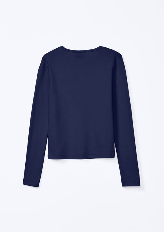 Foto do produto: Blusa Infantil Menina Em Ribana Canelada - Azul