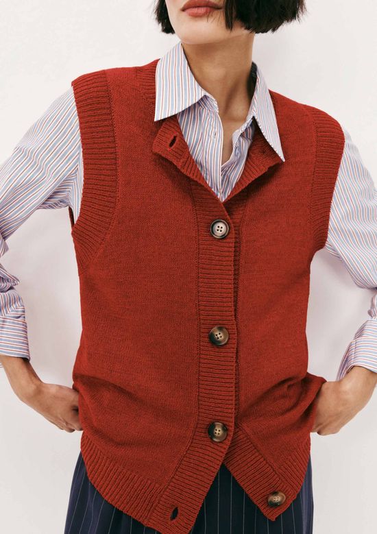 Foto do produto: Colete Feminino Em Tricô Leve - Vermelho