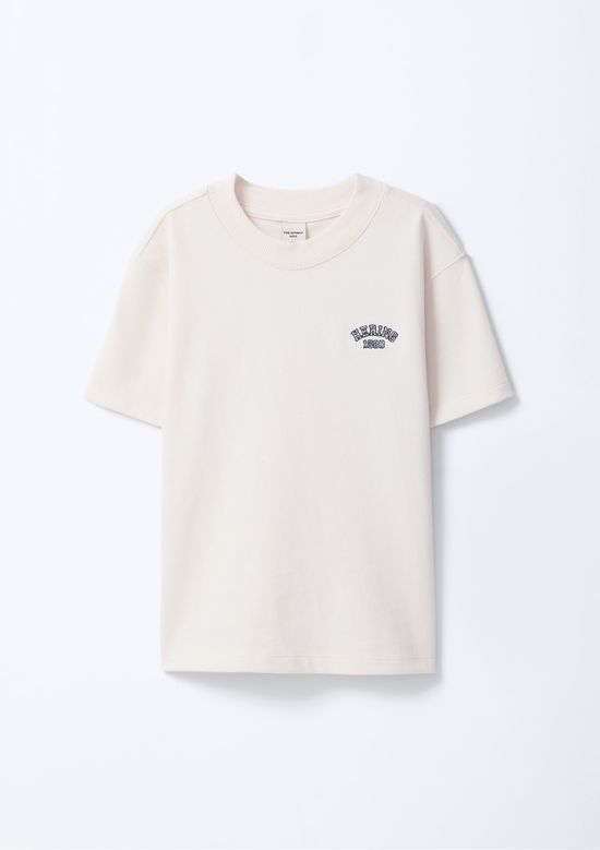 Foto do produto: Camiseta Infantil Menino Oversized Bordada - Off white
