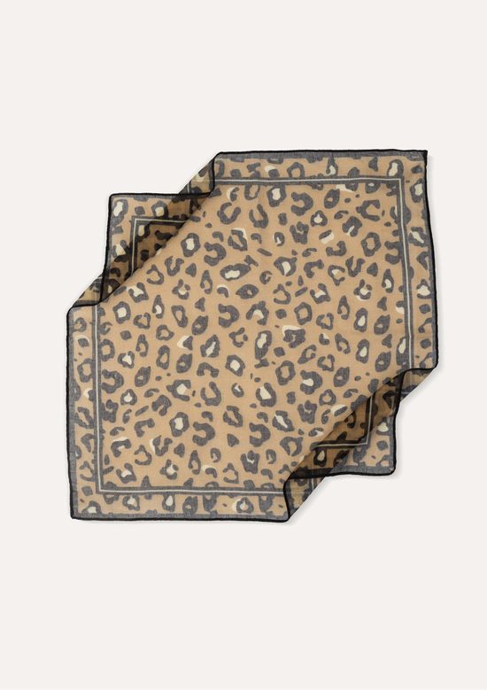 Foto do produto: Lenço Feminino Grande Estampado Em Voil - Bege
