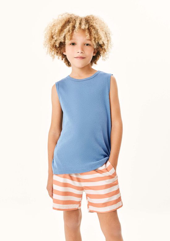 Foto do produto: Regata Infantil Menino Básica Canelada - Azul