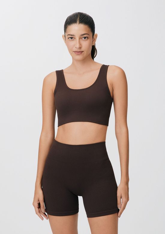 Foto do produto: Shorts Esportivo Feminino Biker - Marrom