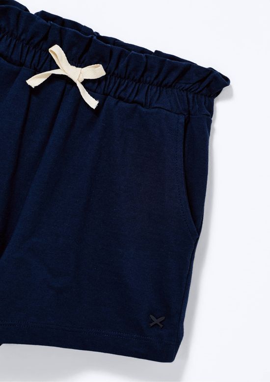 Foto do produto: Shorts Básico Infantil Menina Clochard Em Moletom - Azul