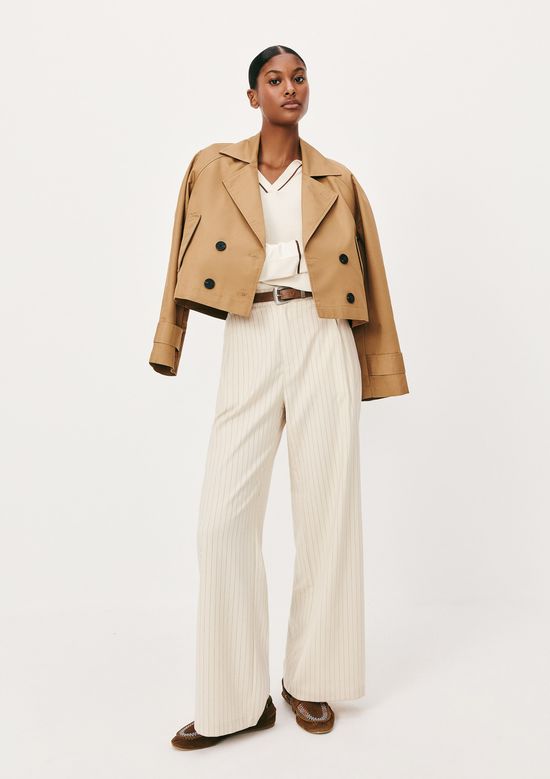 Foto do produto: Calça Feminina Em Alfaiataria Risca De Giz - Off white