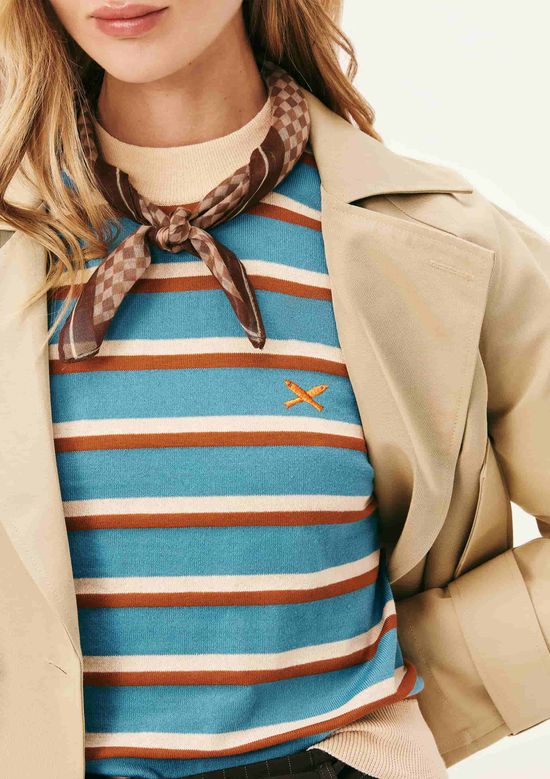 Foto do produto: Blusa Feminina Em Tricô Fio Tinto - Azul