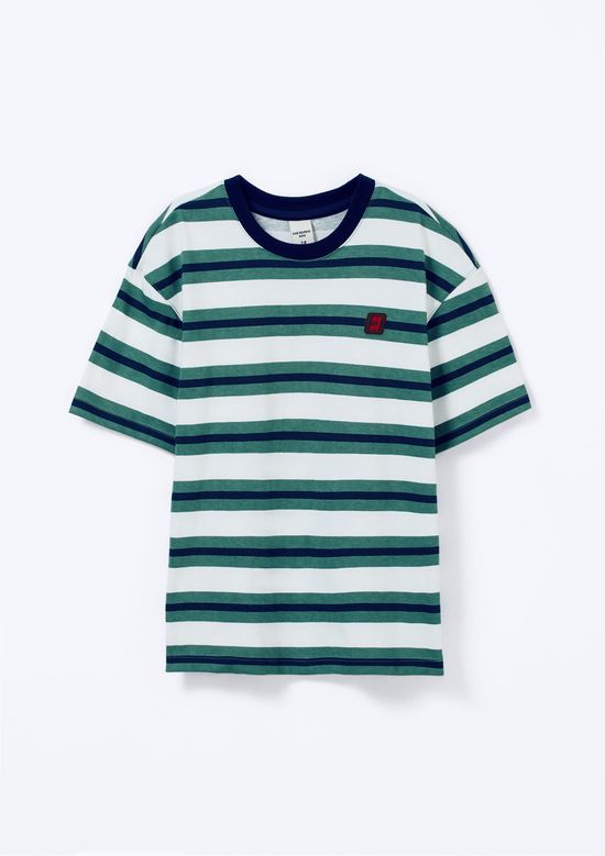 Foto do produto: Camiseta Infantil Menino Oversized Com Patch - Verde