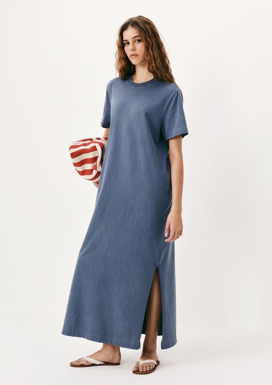 Foto do produto: Vestido Midi Reto Estonado - Azul