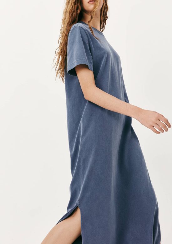 Foto do produto: Vestido Midi Reto Estonado - Azul