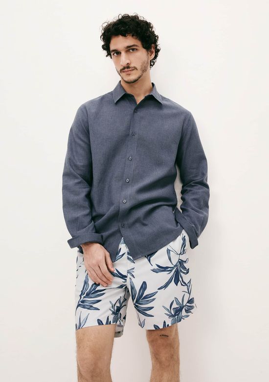 Foto do produto: Shorts Praia Masculino Estampado - Azul