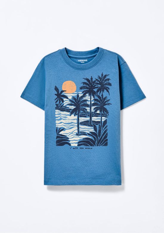 Foto do produto: Conjunto Infantil Menino Curto Com Estampa - Azul