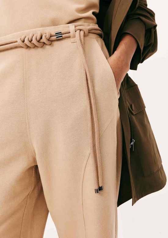 Foto do produto: Calça Feminina Reta Com Cinto - Bege