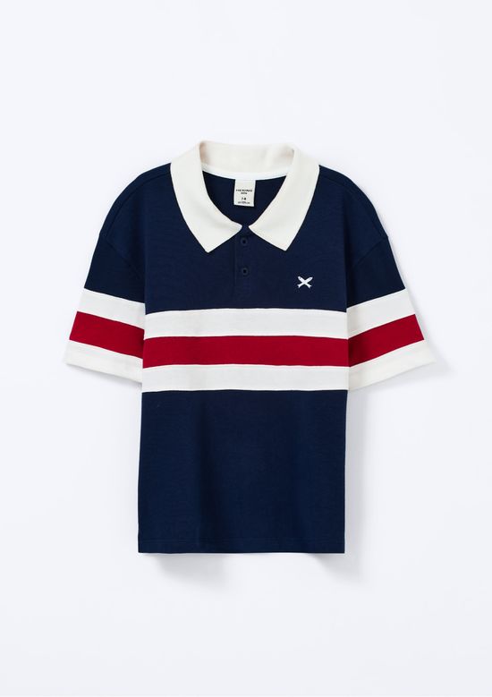 Foto do produto: Camisa Polo Infantil Menino Oversized - Azul