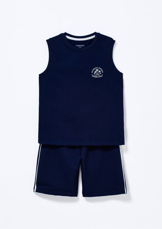 Foto do produto: Conjunto Infantil Menino Regata e Shorts - Azul