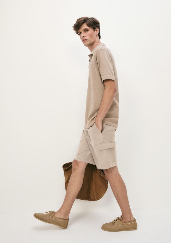 Foto do produto: Shorts Masculino Tecido Empapelado - Bege