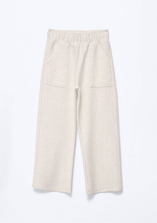 Foto do produto: Calça Infantil Menina Wide Leg Texturizada - Creme