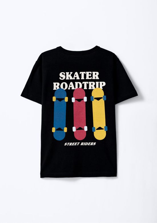 Foto do produto: Camiseta Infantil Menino Regular Estampada - Preto