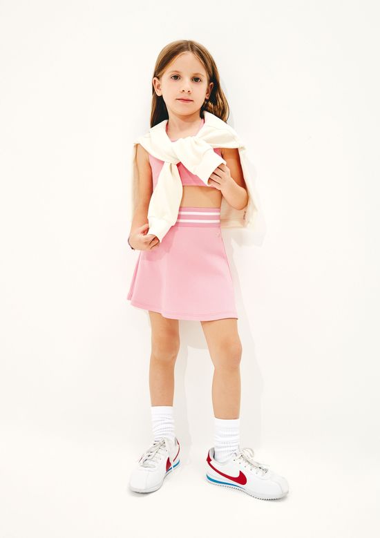 Foto do produto: Shorts Saia Infantil Em Malha De Algodão - Rosa