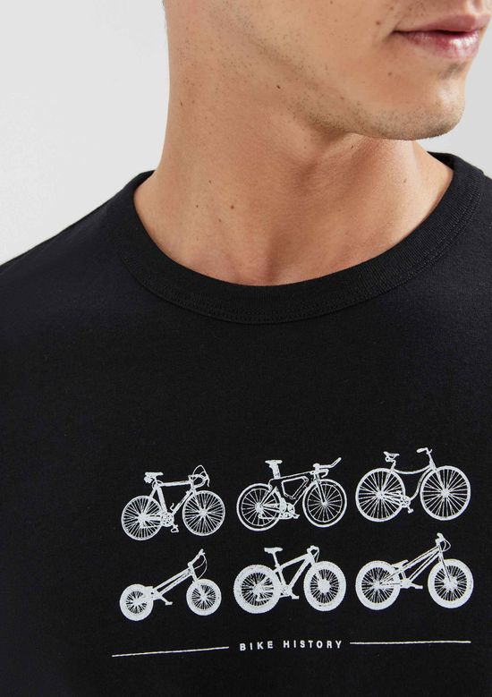 Foto do produto: Camiseta Masculina Manga Curta Com Estampa - Preto