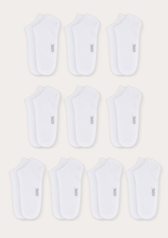 Foto do produto: Kit 10 Pares De Meias Soquete Unissex - Branco