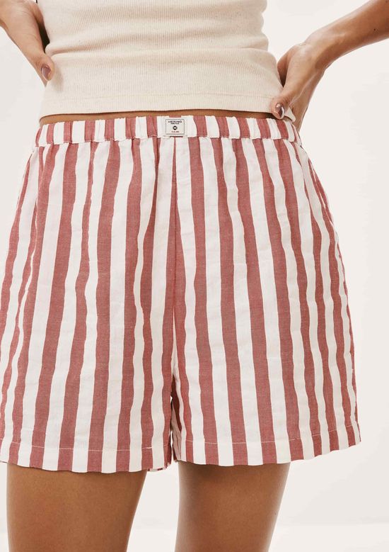 Foto do produto: Shorts Feminino 1880 Textura Anarruga - Vermelho