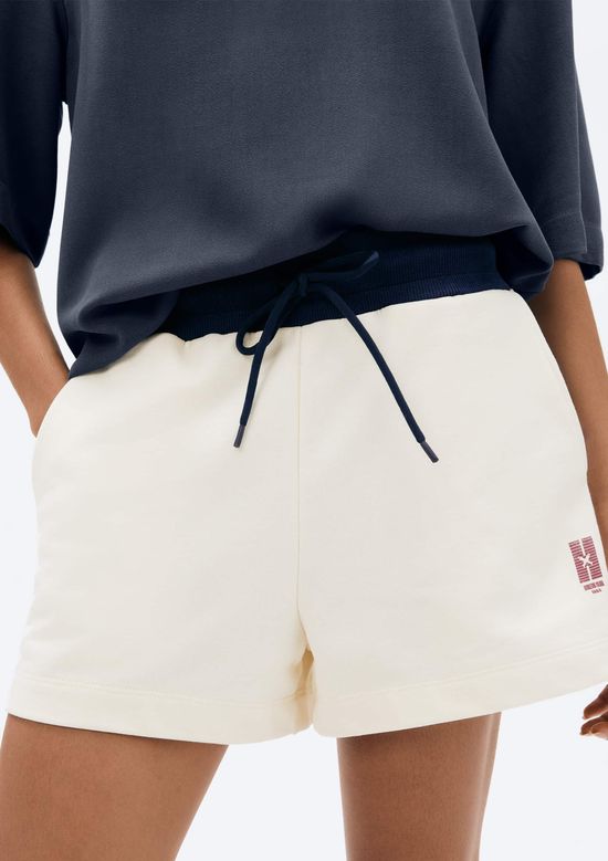 Foto do produto: Shorts Feminino Cós Largo Em Moletom - Creme