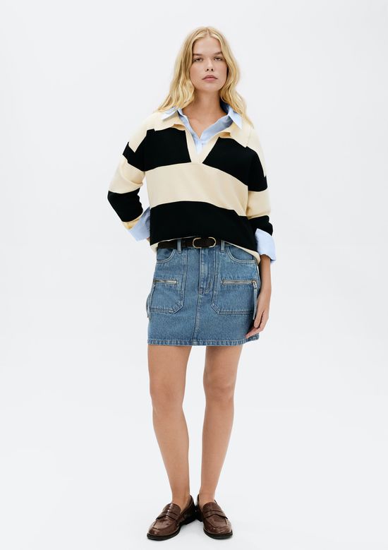 Foto do produto: Saia Curta Jeans Cintura Média - Azul