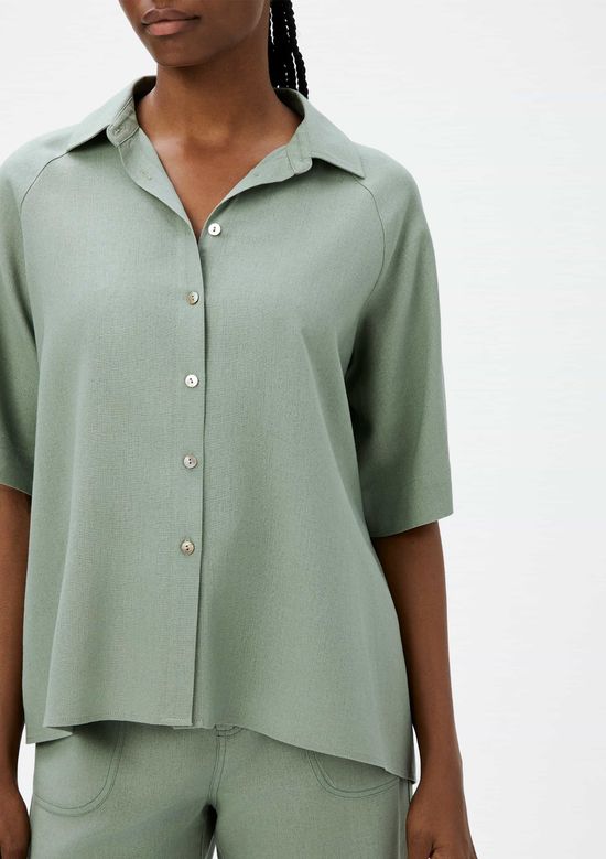 Foto do produto: Camisa Feminina Meia Manga Evasê - Verde